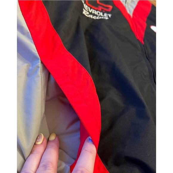 VTG 90s Dale Earnhardt Nascar Nutmeg Mills Racing Embroidered Jacket L #3 Hats - Picture 5 of 16